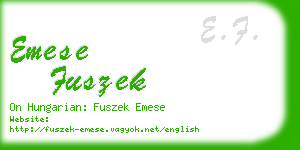 emese fuszek business card